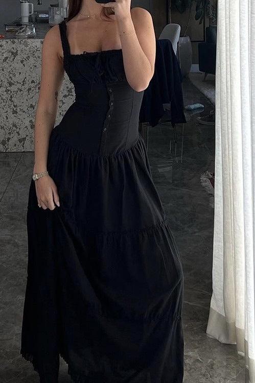 Isla Dreams - TieRed Maxi Dress with Smocked Bodice