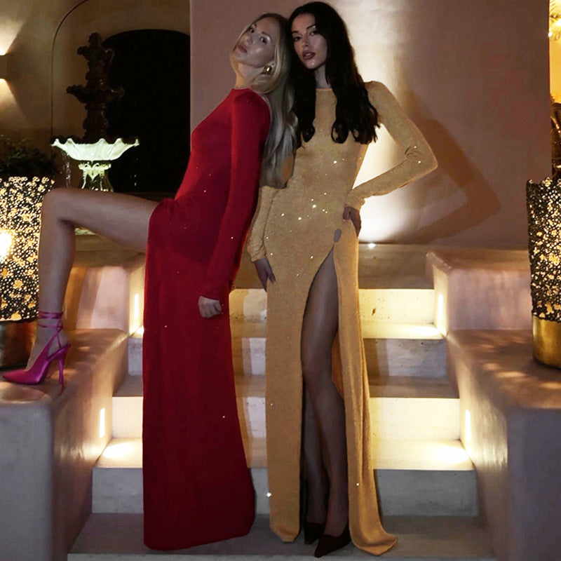 Glamour Galaxy Dress - Khaki