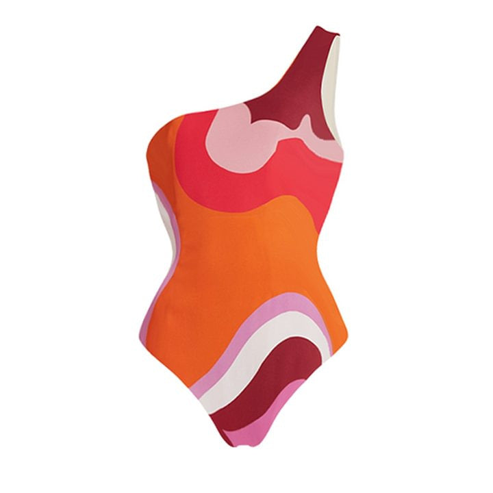Saffron Wave Swimsuit  - Orange