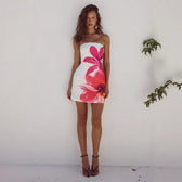 Floral Strapless Bodycon Mini Dress 2