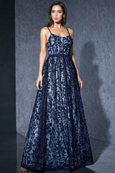 Ari Blue Strapless Mesh Maxi Dress - View 3