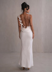 Seraphina - Satin Cowl Neck Evening Gown - View 6