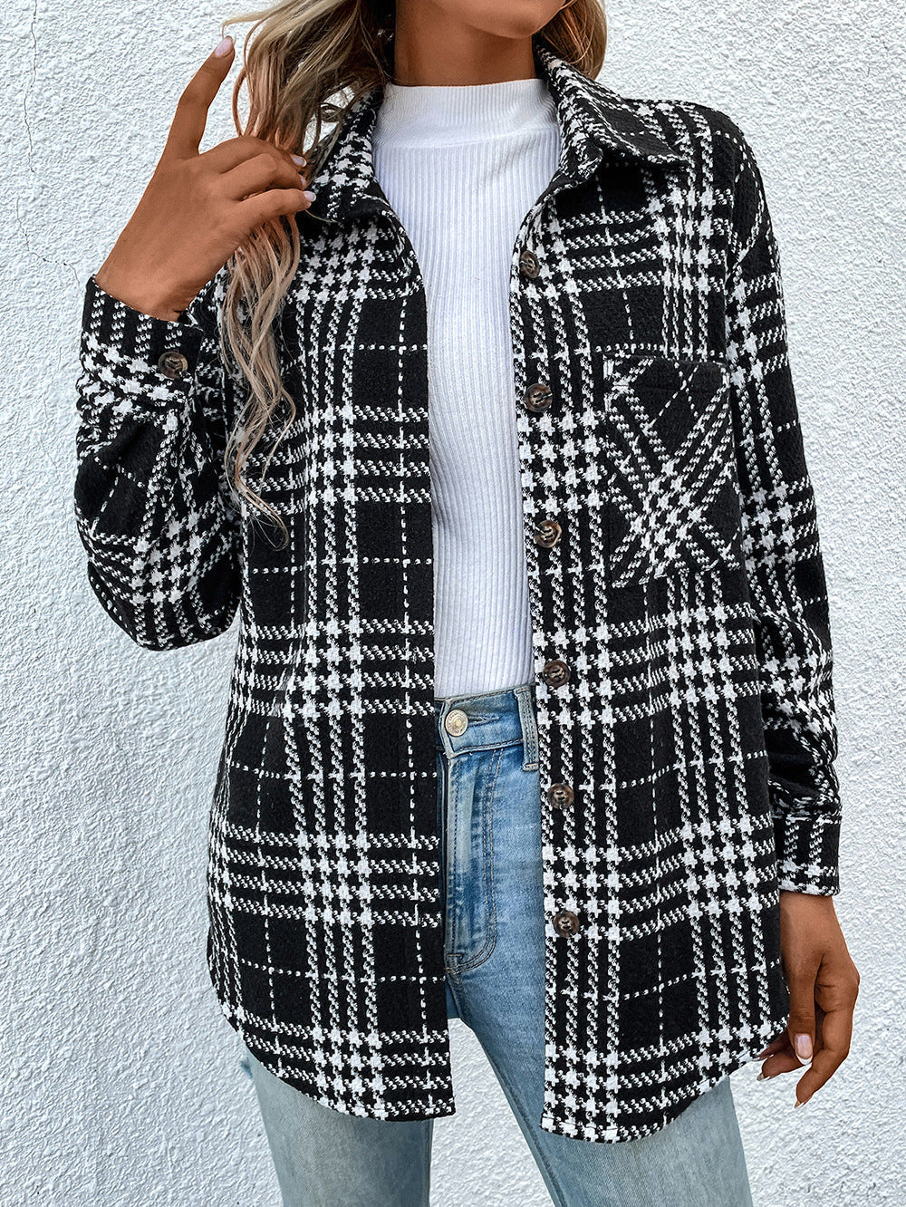Let's Get Cozy Plaid Coat