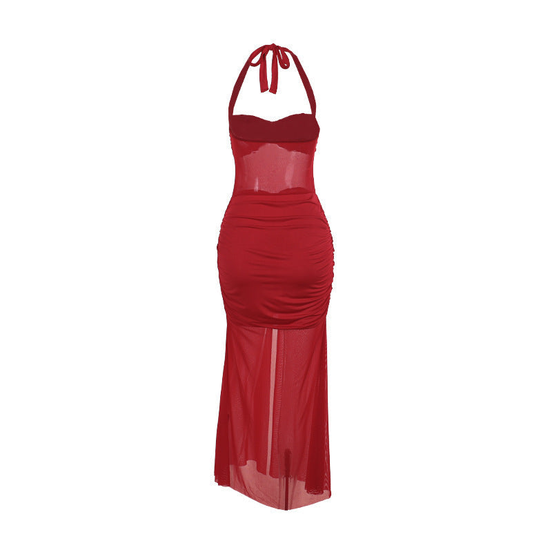 Raze Halter Dress Red