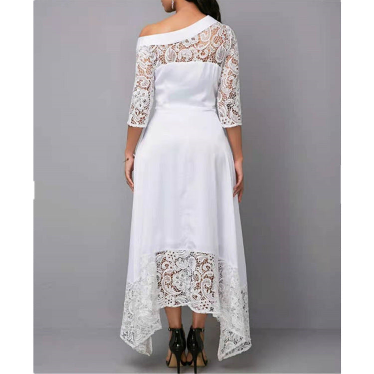Overjoyed Pocketed Crochet Lace Maxi Dress Marshmallow