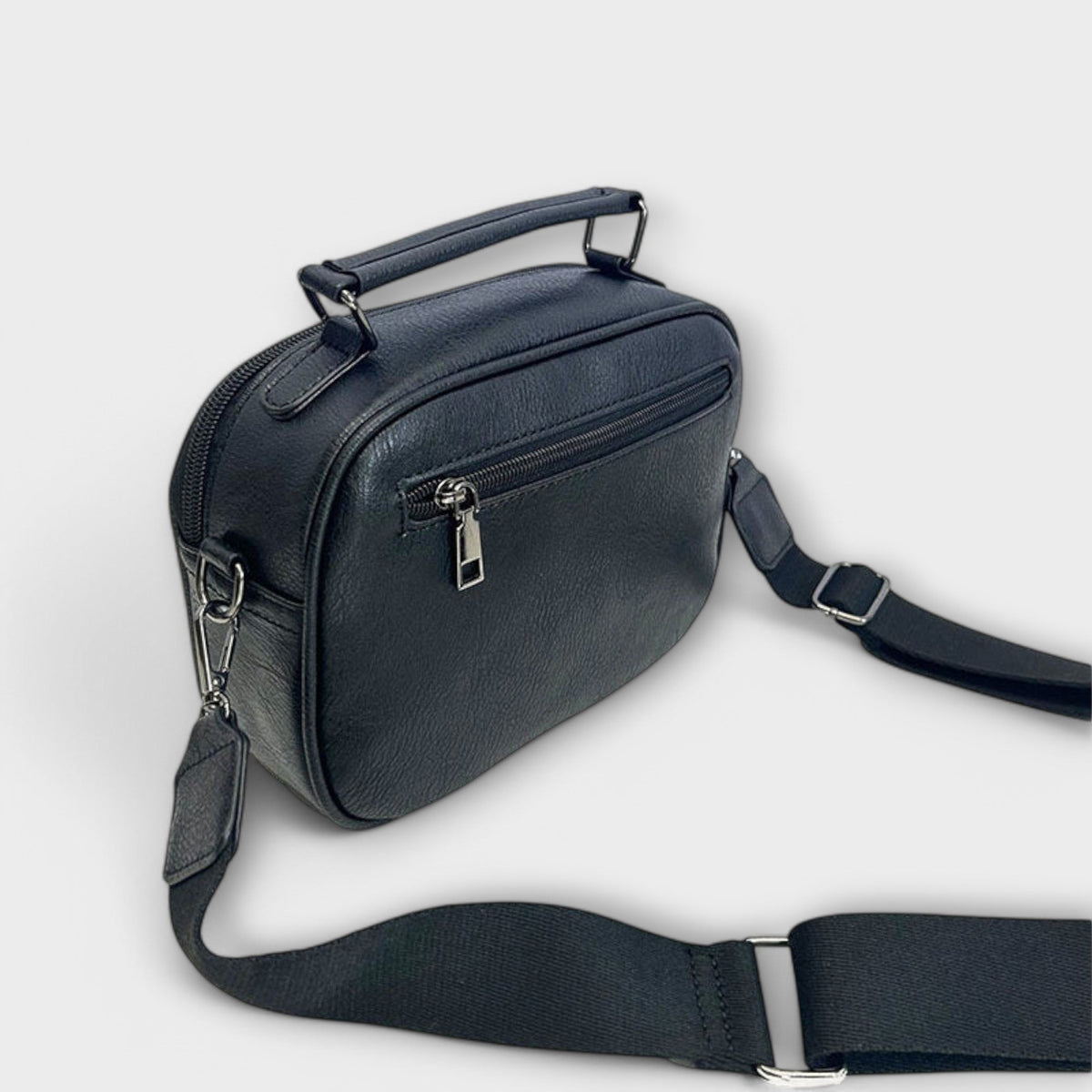 Checkerboard Print Top Handle Crossbody Bag