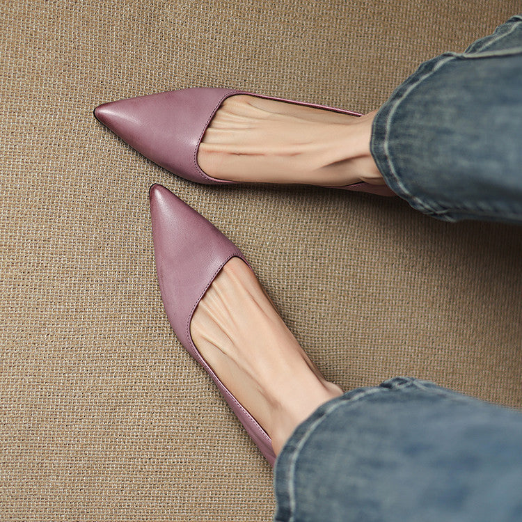 Pointed Toe Kitten Heel Pumps