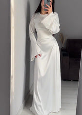 Aurora - Satin Long Sleeve Maxi Dress 6