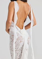 Celestine - Sheer Lace Backless Maxi Dress 3