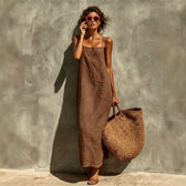Square Neck Spaghetti Strap Maxi Dress 4