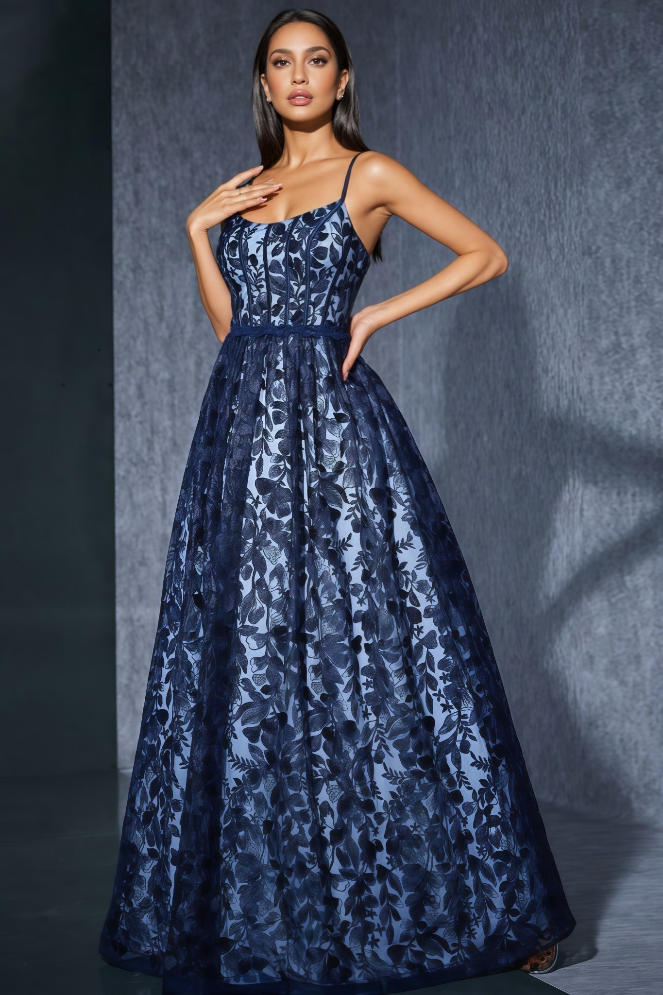 Ari Blue Strapless Mesh Maxi Dress - View 4