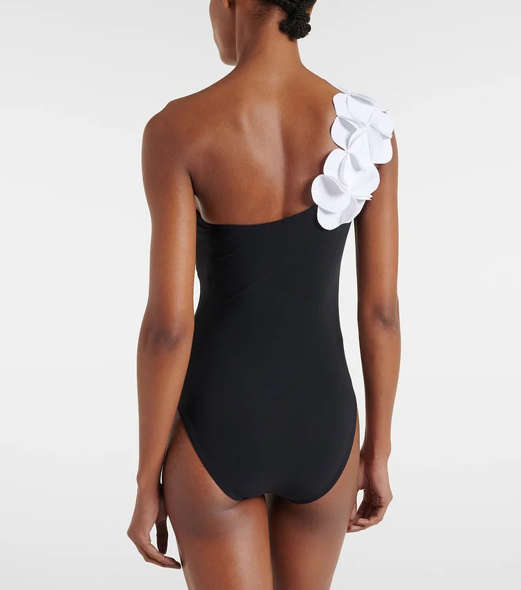 Pablo One Shoulder Swimsuit Set - Black