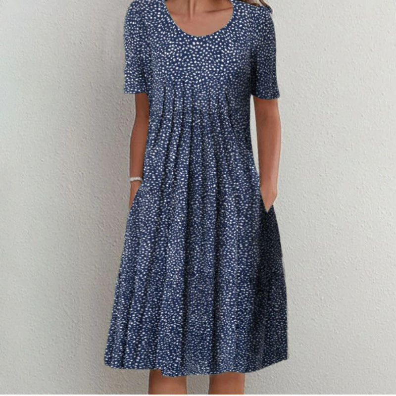 Jenni Statement Women's Bloom Midi Dress with Pleated Design Boutique Collection