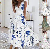 Floral V-Neck Sleeveless Maxi Dress 6