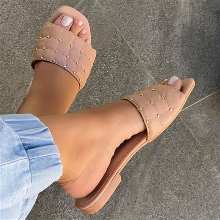 Nora Rivets Slip On Sandal