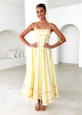 Floral Embroidered Spaghetti Strap Maxi Dress Summer 7