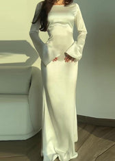 Aurora - Satin Long Sleeve Maxi Dress 4