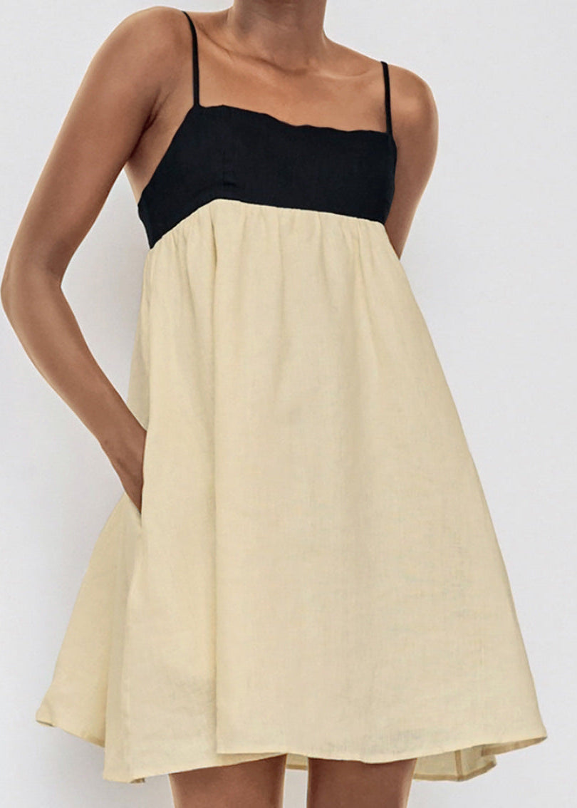 Adele Two Tone A Line Mini Dress
