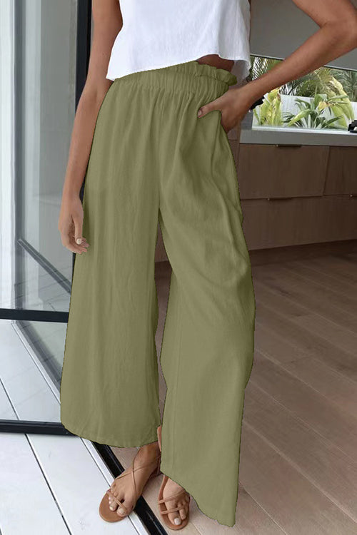 Elasticised Paper Bag Style Pants