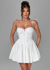 Soleil Lace-Up Mini Dress - View 6
