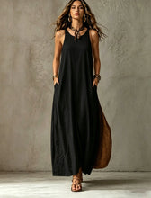 Sleeveless Tie Neck Pocket Maxi Dress 12