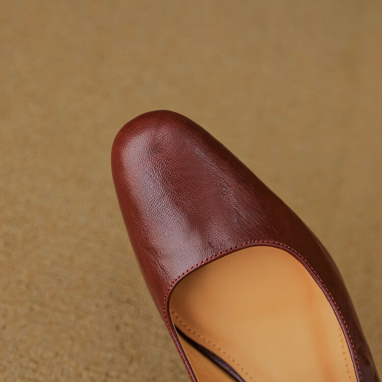 Square Toe Buckle Block Heel Mary Jane Mules
