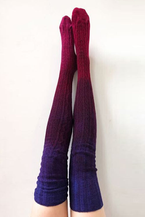 Dip Dyed Over Knee Thigh
