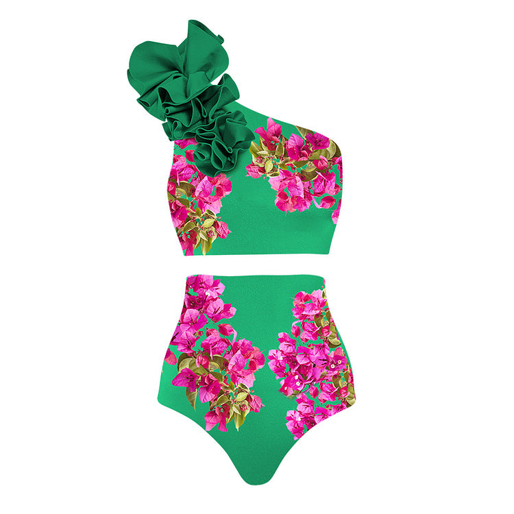 Floral Shore Bikini  - Green