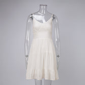 V-Neck Spaghetti Strap Tiered A-Line Mini Dress 5