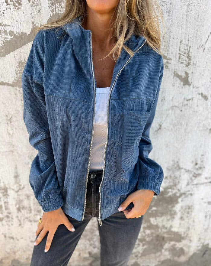 Eloisa Corduroy Zip-Up Jacket
