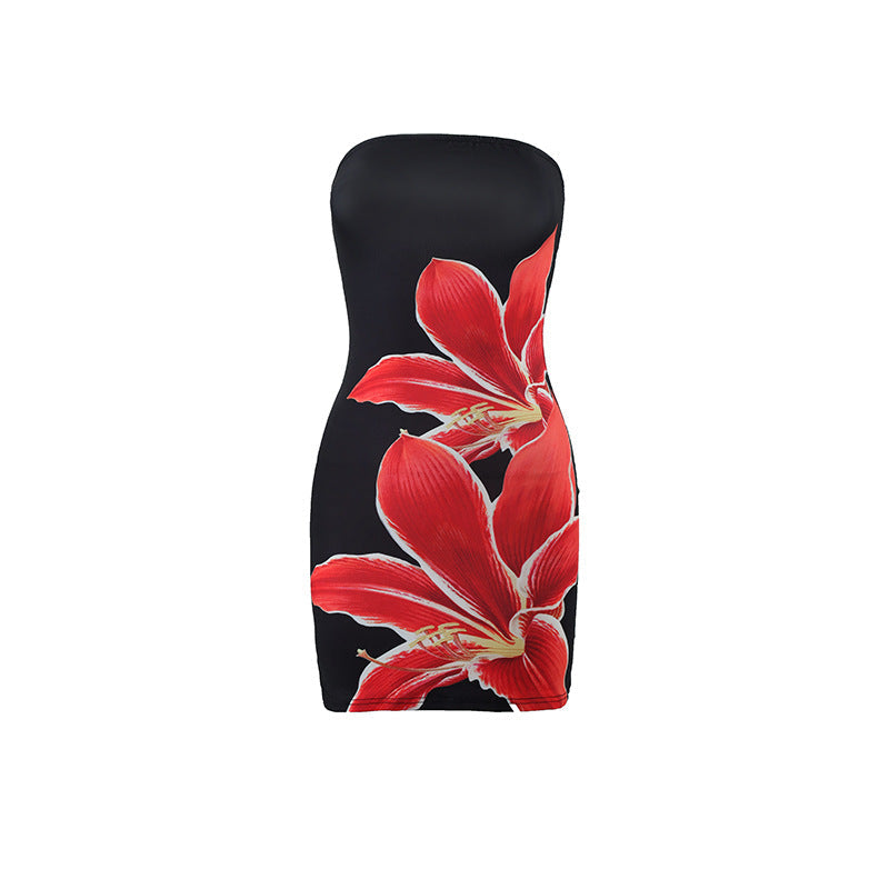 Floral Strapless Bodycon Mini Dress 11