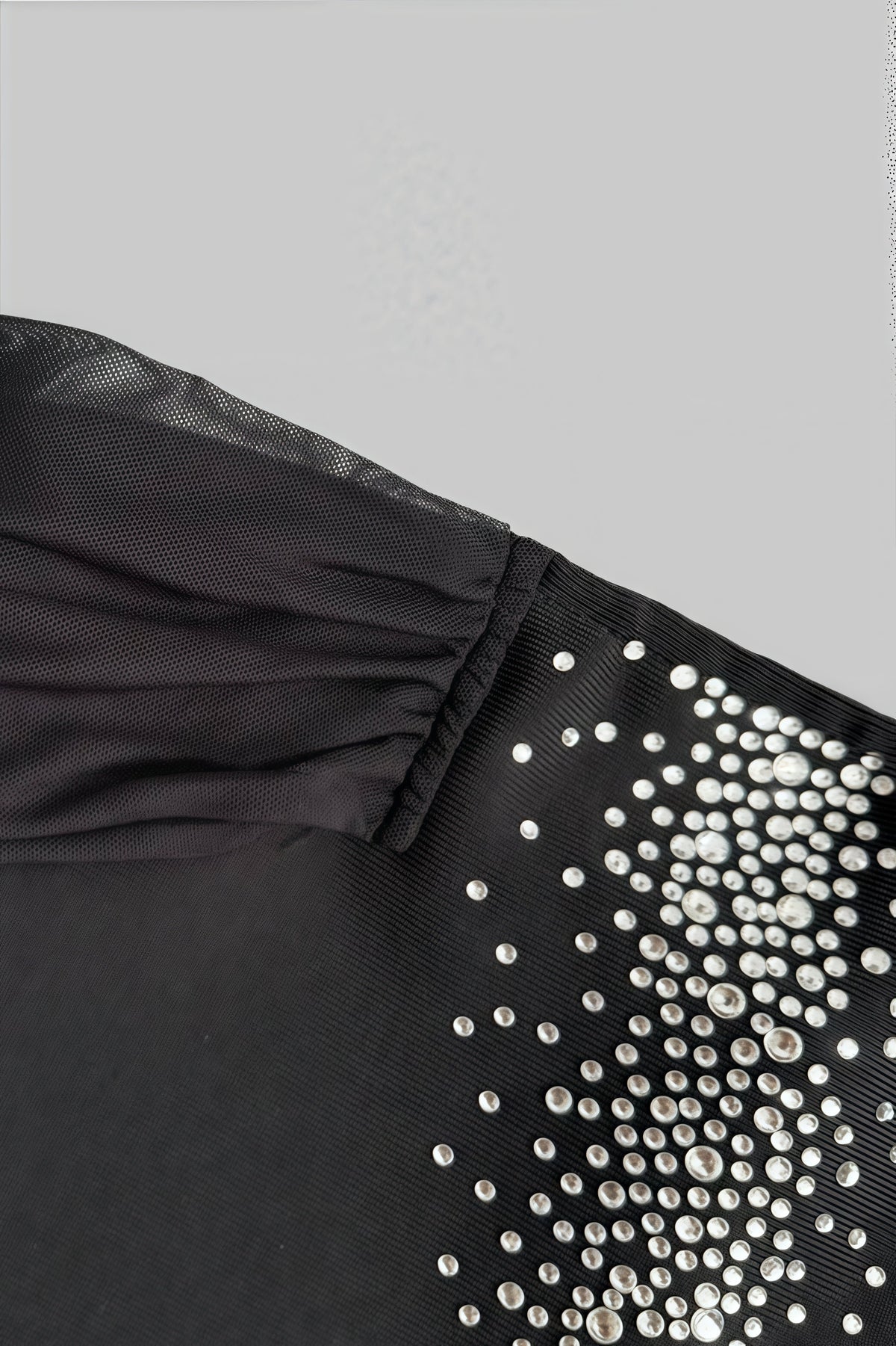 Rhinestone Embellished Asymmetric One Shoulder Bandage Maxi Dress 8