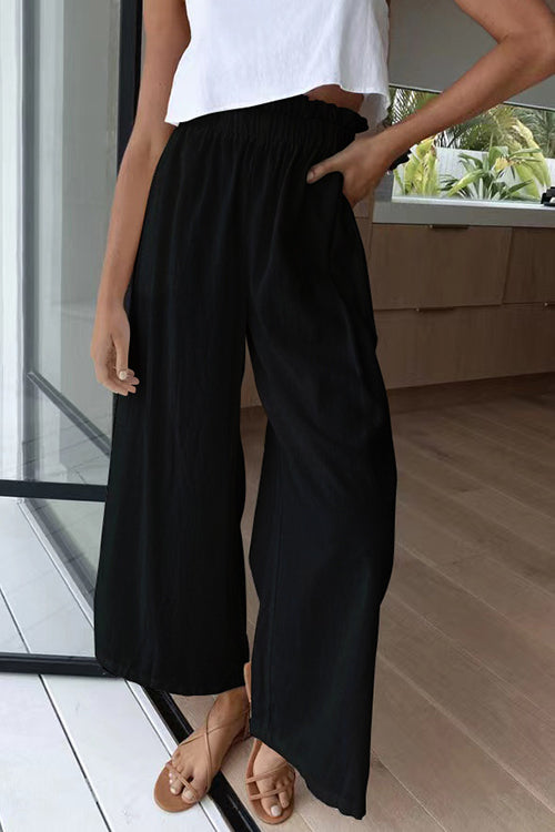 Elasticised Paper Bag Style Pants