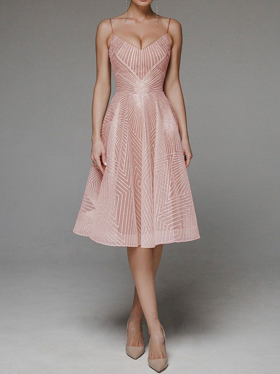 Women Spring Summer Clothing Sexy Strap Embroidered Sleeveless Dress