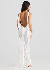 Celestine - Sheer Lace Backless Maxi Dress 2