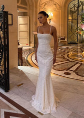 Seraphina - Lace-Back Satin Maxi Dress - View 6