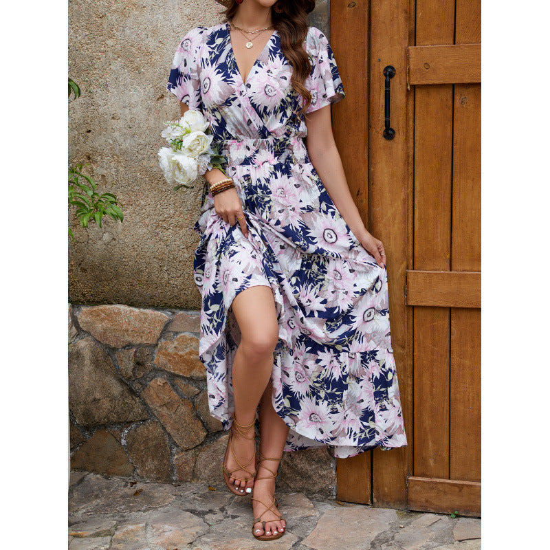 Violeta Aesthetic Women's Flower Wrap Midi Dress Everyday Luxe Edit