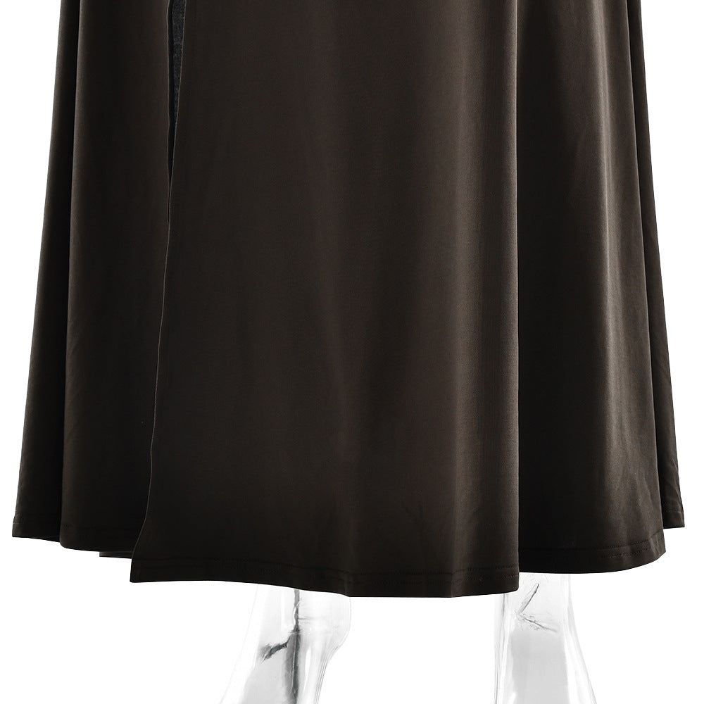 Elara Maxi Dress- Brown