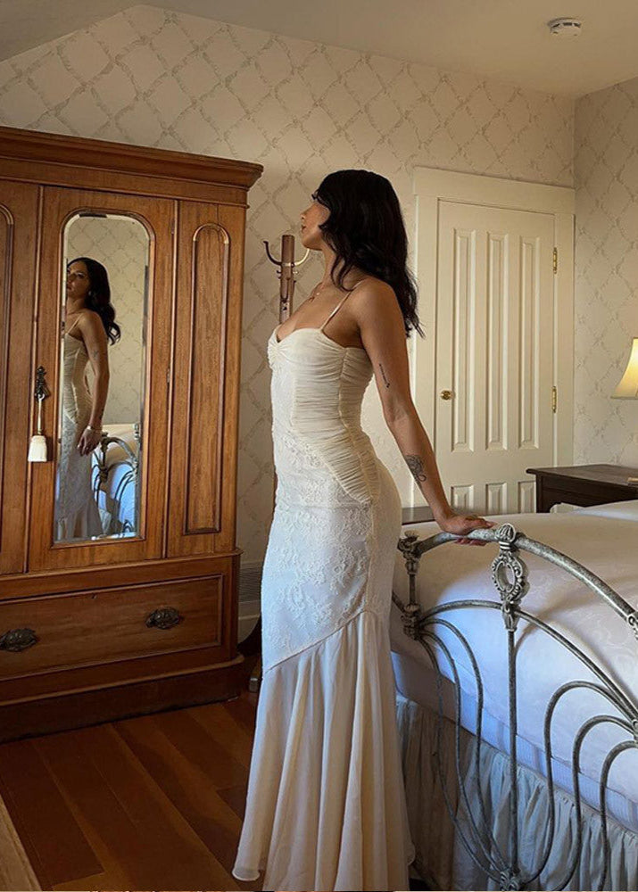 Seraphina - Lace Mermaid Evening Gown - View 4