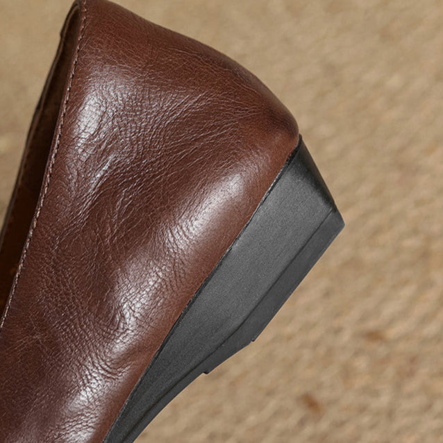 Pointed Toe V Cut Slip On Flats