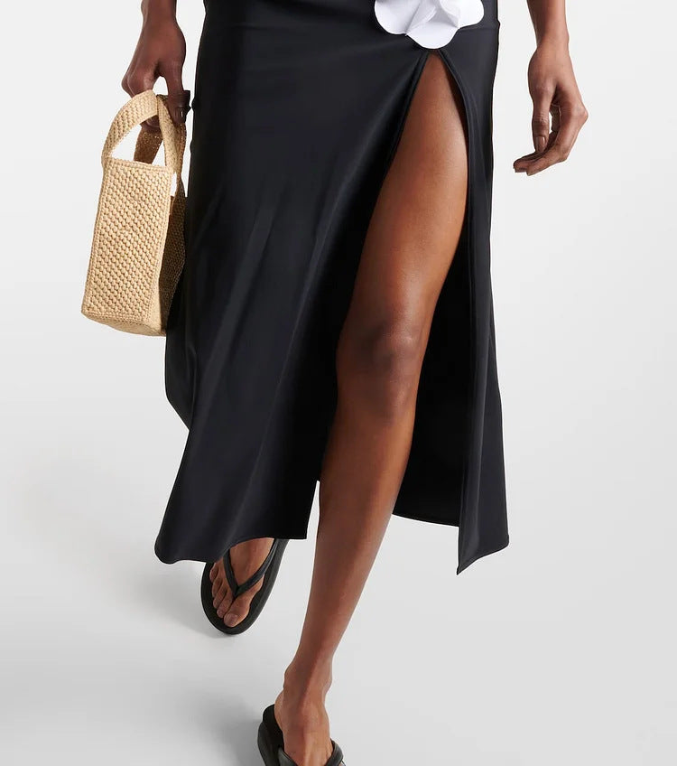 Pablo One Shoulder Swimsuit Set - Black