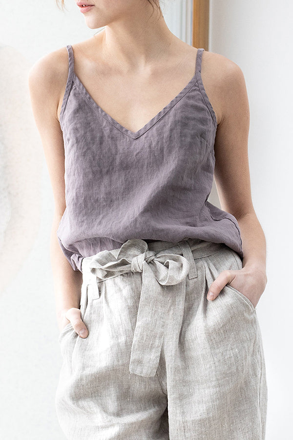 Solid Linen Tank Top