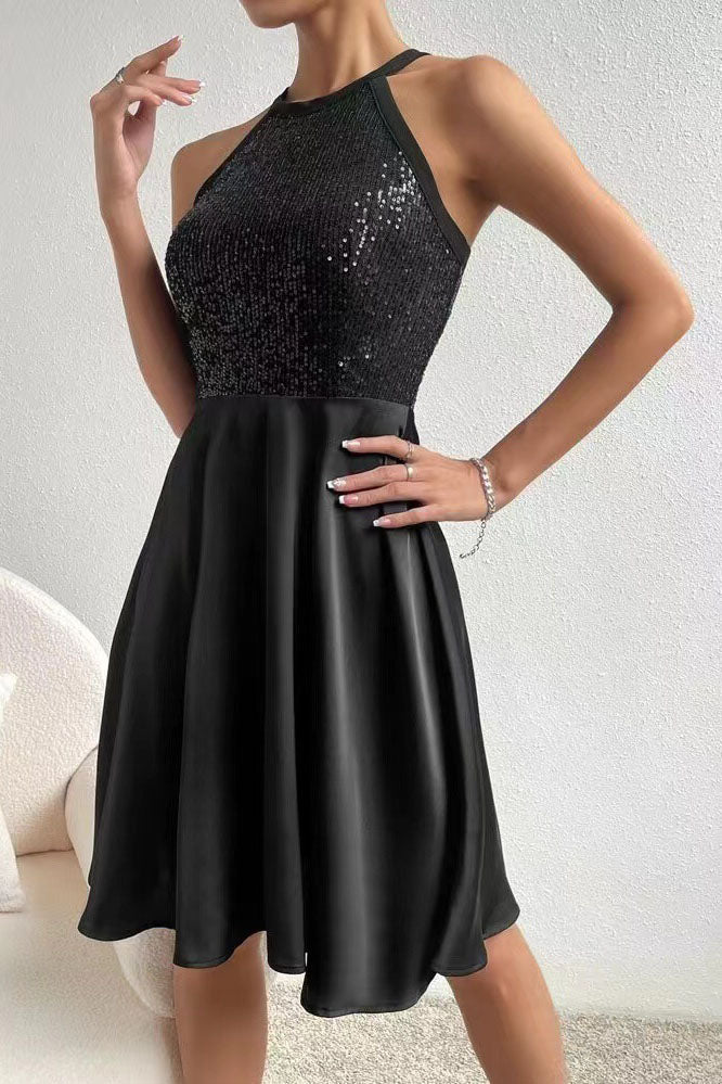 Sequin Embellished Sleeveless Bodycon Dress