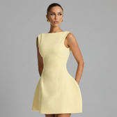 Boat Neck Sleeveless A-Line Mini Dress 2