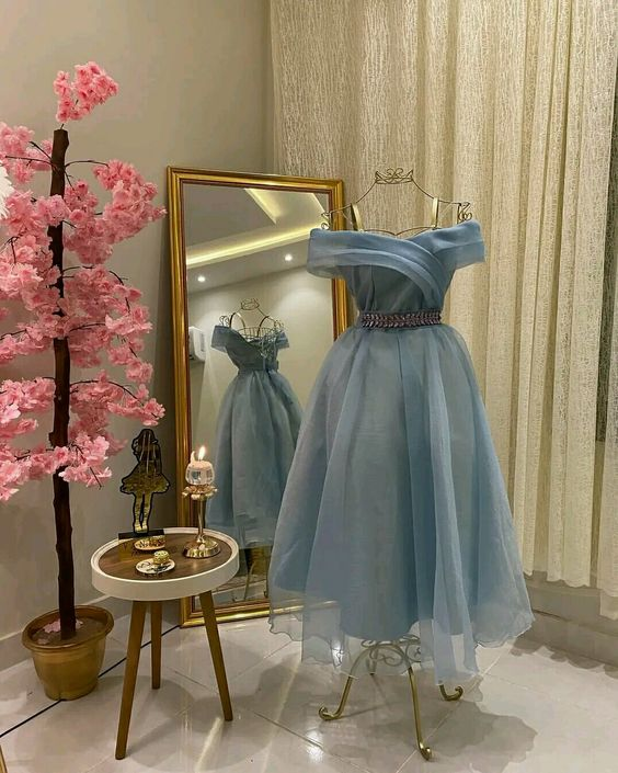 Off The Shoulder A-line Prom Dress,18th Birthday Outfit cc1061