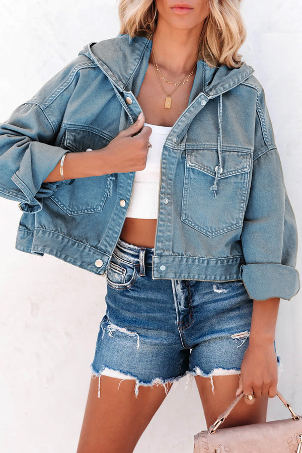 Short But Sweet Crop Hooded Jacket