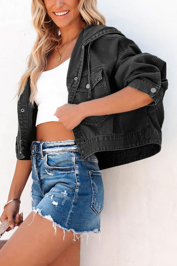 Short But Sweet Crop Hooded Jacket