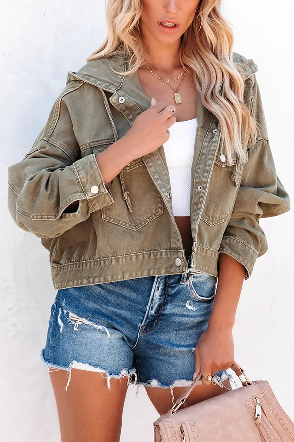 Short But Sweet Crop Hooded Jacket