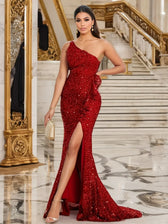 Backless Lace Sequin Dress