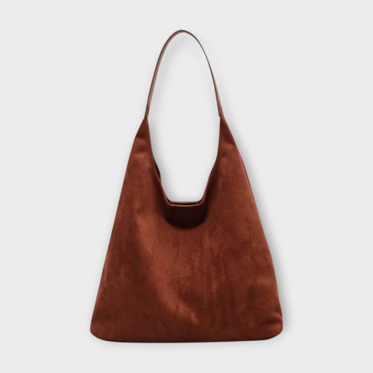 Suede Look Slouchy Hobo Shoulder Bag